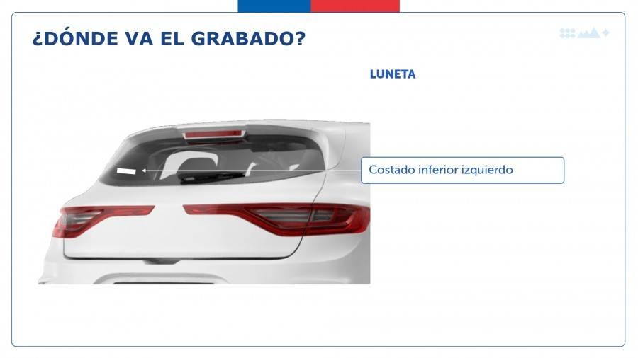 Hasta cuándo es el plazo final para el grabado obligatorio de patentes en vidrios y espejos de vehículos qué características deben tener.