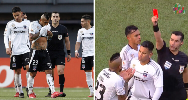 Arturo Vidal destrozó al árbitro que lo expulsó ante Audax Italiano.